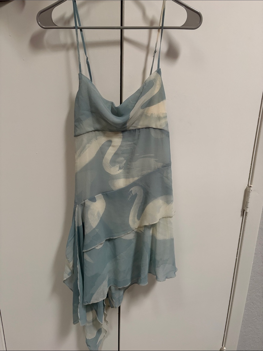 Kimchi Blue Blue & Cream Patterned Slip Dress